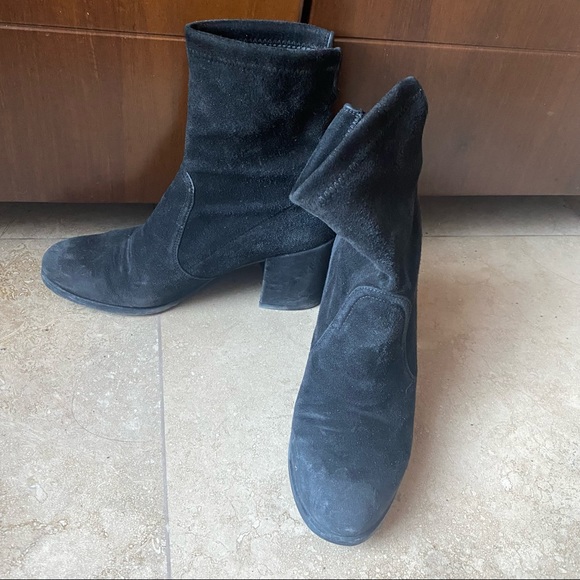 Stuart Weitzman Midland Ankle Booties 3” Block Heel - Picture 7 of 7